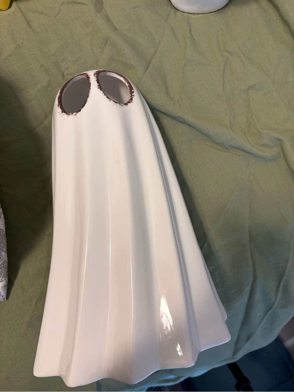 Classic White Ghost Costume Mask - Lightweight Plastic